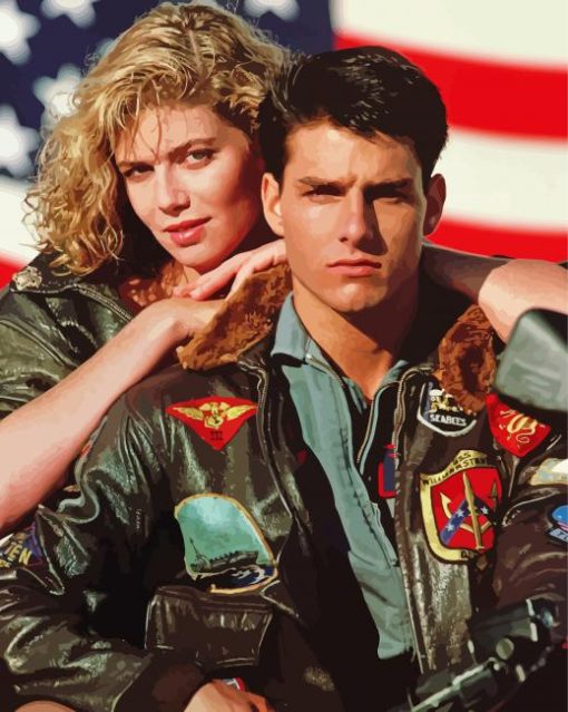 Tom Cruise Top Gun Movie Paint By Number