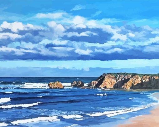 Torquay Beach Art Paint By Number