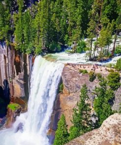 Vernal Falls Landscape Paint By Number