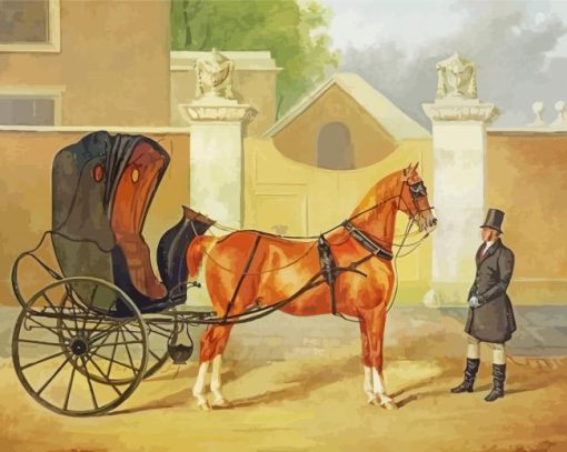 Victorian Horse And Carriage Paint By Number