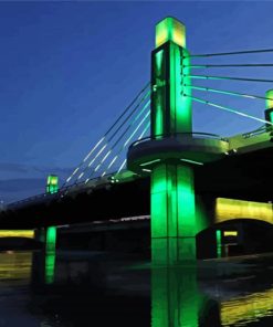 Waco Bridge At Night Paint By Number