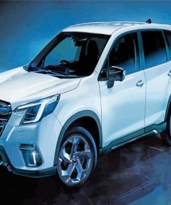 White Subaru Forester Paint By Number