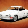 White Karmann Ghia Paint By Number