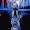 White Tiger Reflection Paint By Number