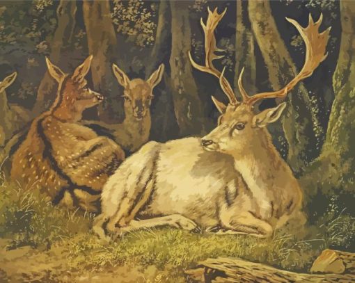 Wild Resting Deer Paint By Number