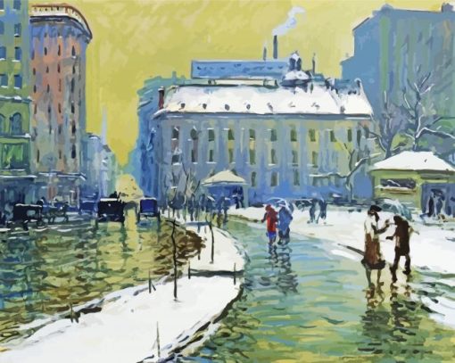 Winter Boston Art Paint By Number