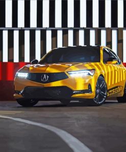 Yellow Acura Car Paint By Number