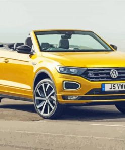 Yellow Vw Cabriolet Paint By Number