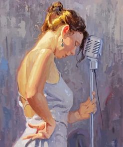 Young Girl Singing Paint By Number