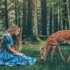 Aesthetic Girl And Deer Paint By Number