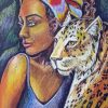 African Woman With Leopard Art Paint By Number