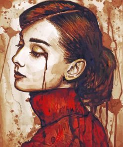 Audrey Hepburn Quiet Sadness Paint By Number