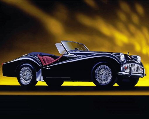 Black Triumph TR3A Paint By Number