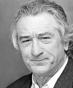 Black And White Actor Robert De Niro Paint By Number