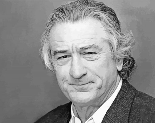 Black And White Actor Robert De Niro Paint By Number