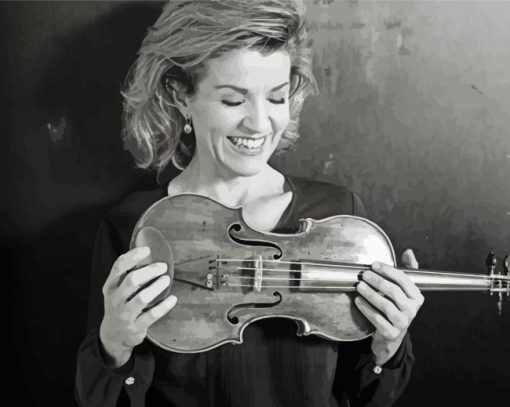 Black And White Anne Sophie Mutter Paint By Number