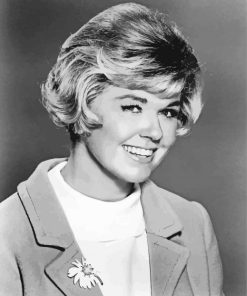 Black And White Doris Day Paint By Number