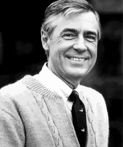 Black And White Mr Fred Rogers Paint By Number