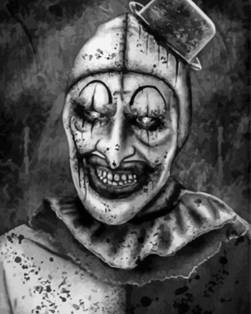 Black And White The Terrifier Paint By Number