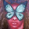 Black Woman With Butterfly On Face Paint By Number