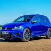 Blue Vw Golf R Sport Car Paint By Number