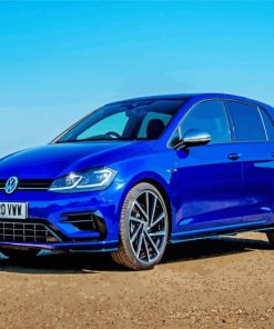 Blue Vw Golf R Sport Car Paint By Number