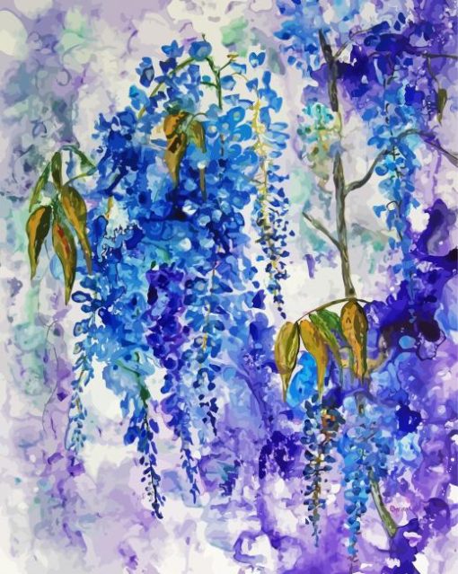 Blue Wisteria Art Paint By Number