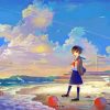 Calm Relaxing Anime seascape Paint By Number