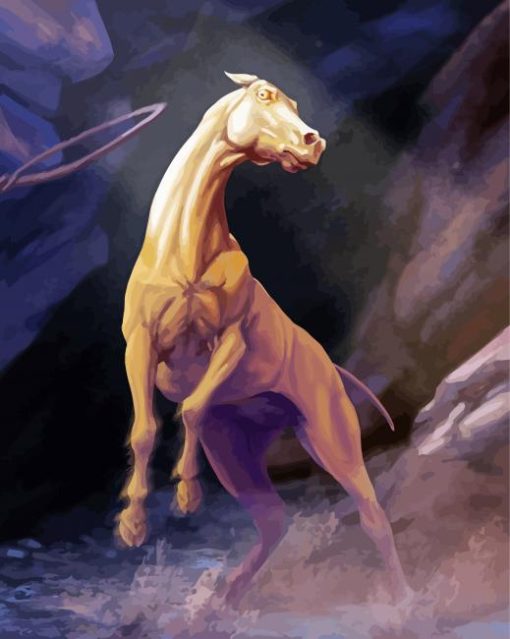 Catch The Golden Mare Horse Paint By Number