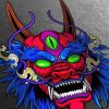 Colorful Dragon Mask Paint By Number