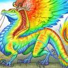 Colorful Rainbow Dragon Art Paint By Number