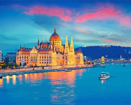 Cool Budapest Evening Paint By Number