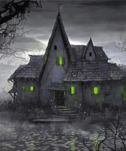 Creepy Wizards Cottage Paint By Number