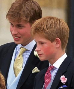 Cute Prince William And Harry Paint By Number