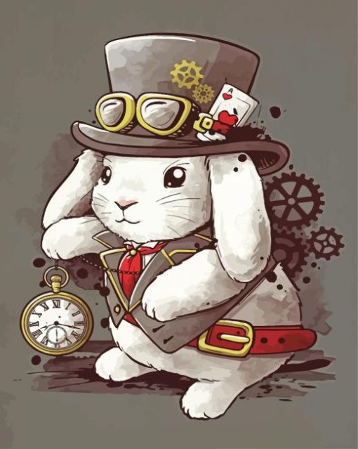 Cute Steampunk Rabbit Paint By Number