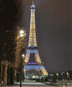 Eiffel Tower Light Night Paint By Number