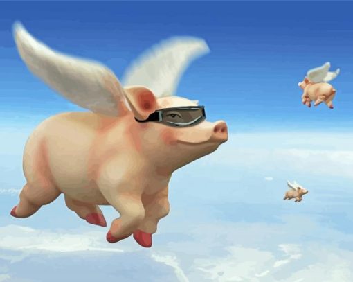 Flying Pig Paint By Number