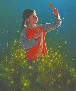 Girl And Butterfly Jimmy Lawlor Paint By Number