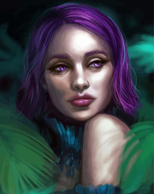 Girl With Violet Eyes Paint By Number