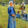 Girls By Stanhope Forbes Paint By Number