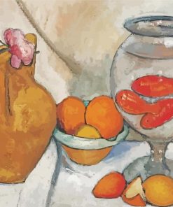 Goldfish Bowl And Fruits Paint By Number