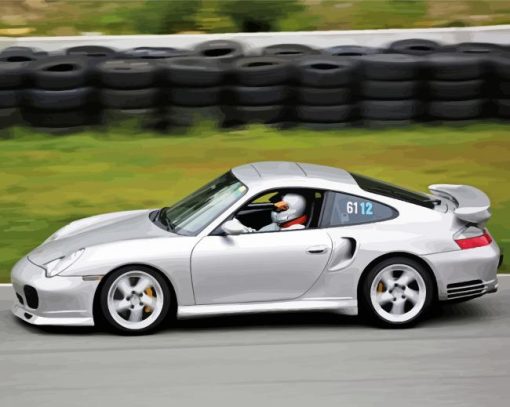 Grey 996 Turbo Paint By Number