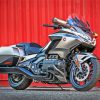 Grey Honda Gold Wing Motorcycle Paint By Number