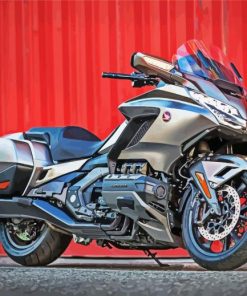 Grey Honda Gold Wing Motorcycle Paint By Number