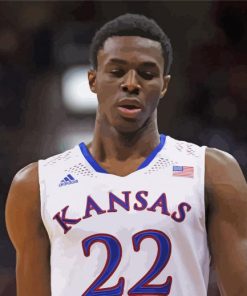 Kansas Jayhawks Basketball Player Paint By Number