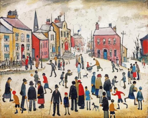 L S Lowry Scene Paint By Number