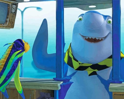 lanny And Oscar From Shark Tale Paint By Number