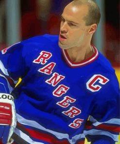 Mark Messier Hockey Player Paint By Number