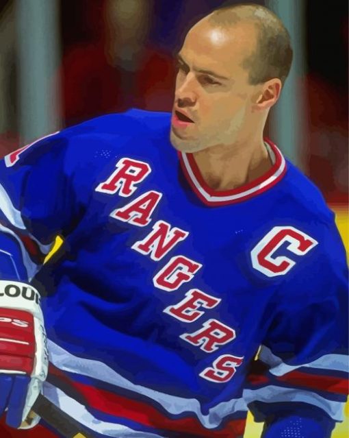 Mark Messier Hockey Player Paint By Number