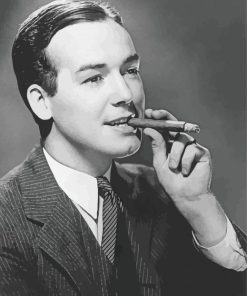 Monochrome Man With Cigarette Paint By Number